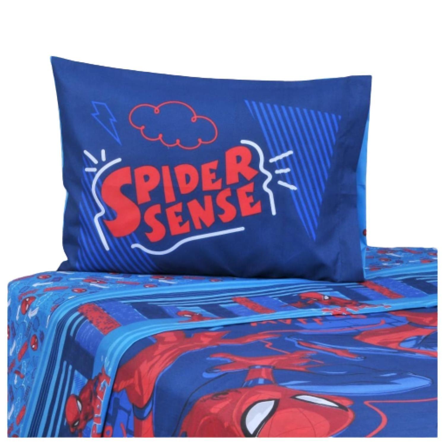 Juego De Sabanas 1.5 Plazas Infantil Spiderman Comic Mashini-0