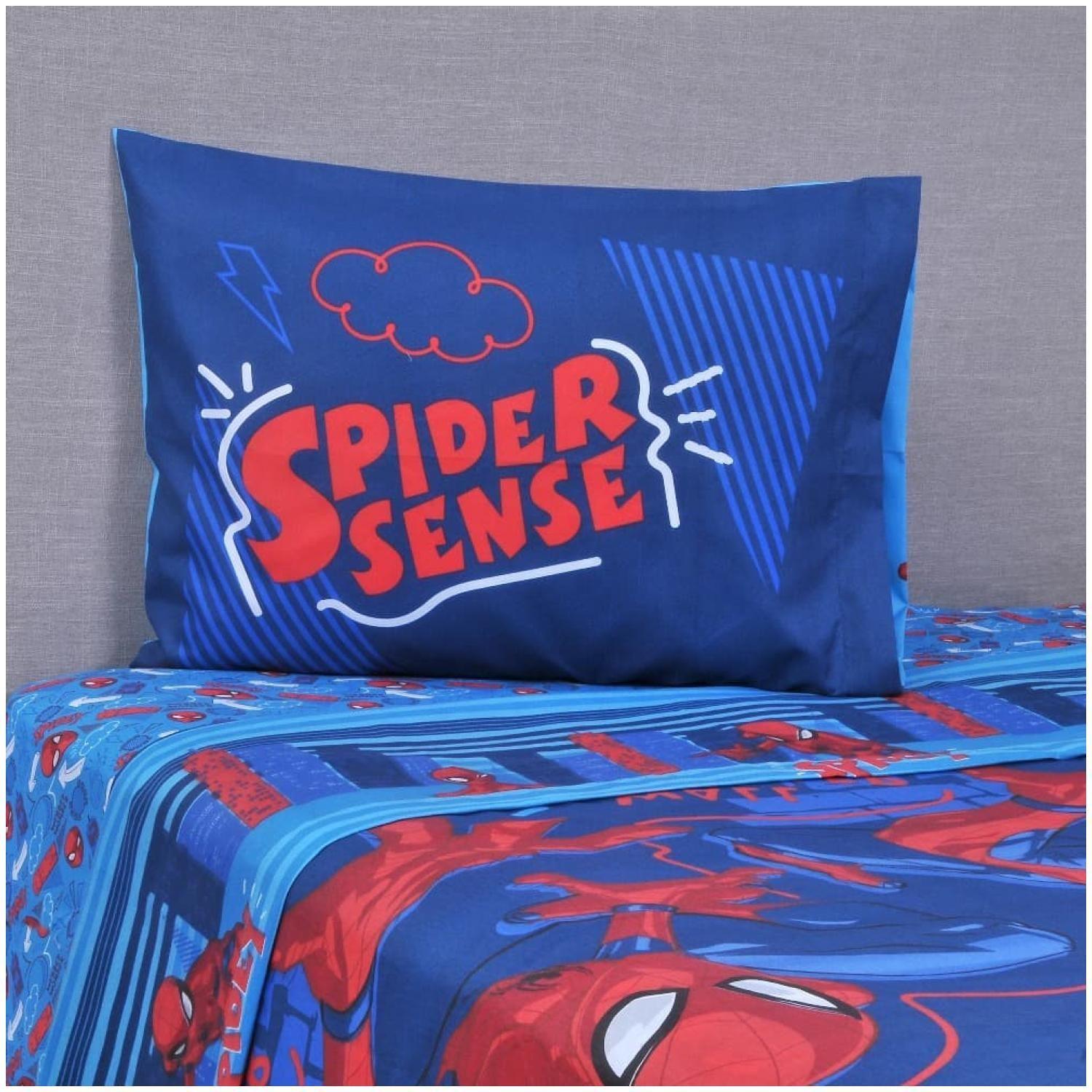 Juego De Sabanas 1.5 Plazas Infantil Spiderman Comic Mashini-2