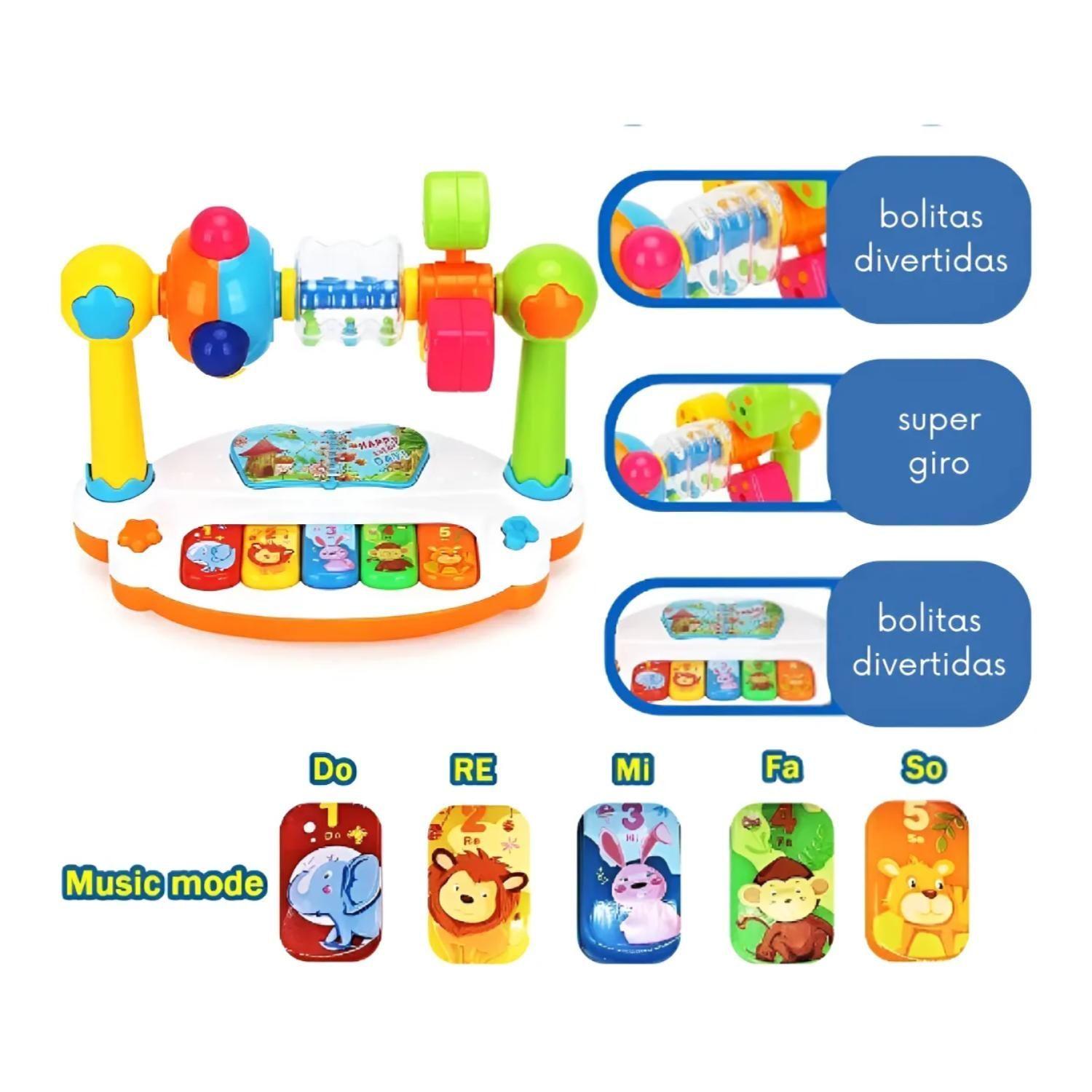 Juguete Piano Didactico Con Luces Y Sonidos Infantiles-3