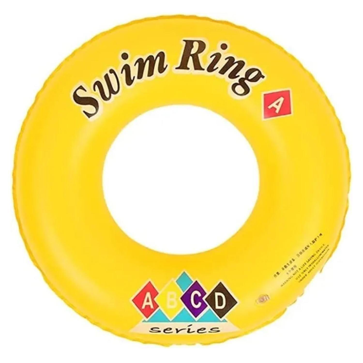 Flotador Inflable Redondo 80cm Amarillo Para Piscinas-0