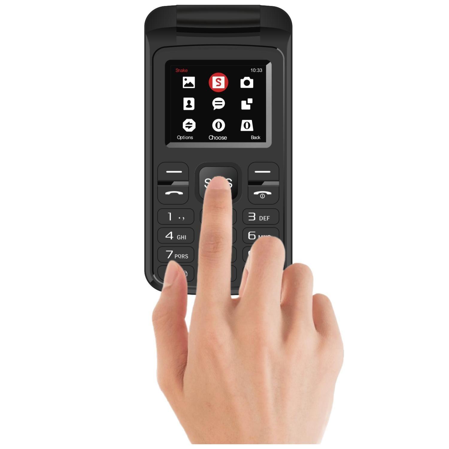 Telefono Senior Tipo Almeja 4G Visor Negro 9312-2
