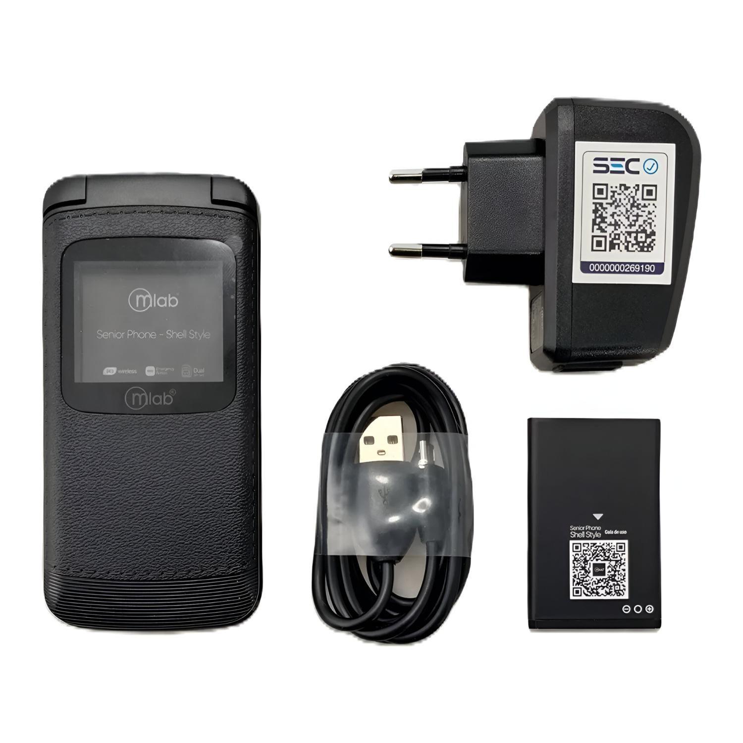 Telefono Senior Tipo Almeja 4G Visor Negro 9312-4