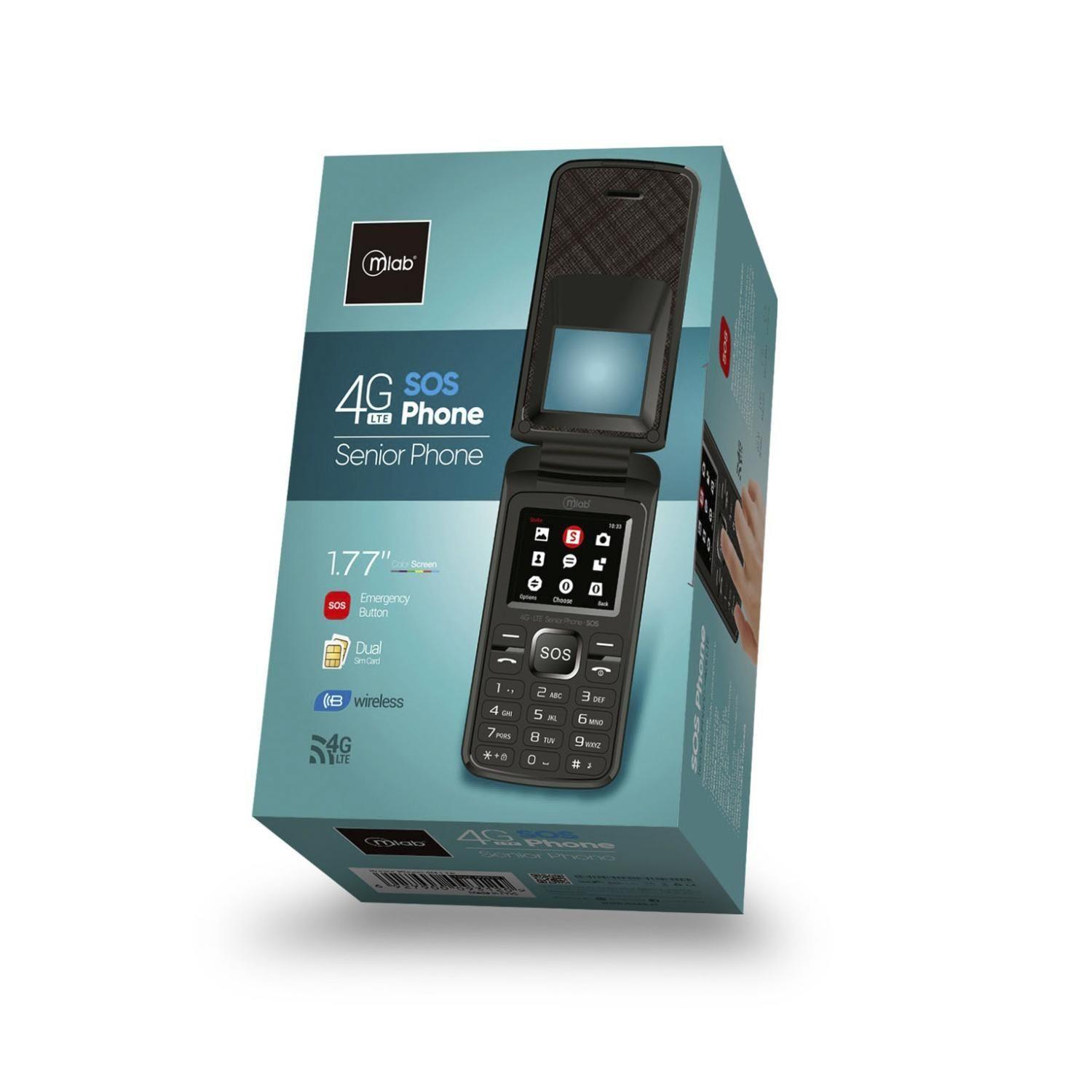 Telefono Senior Tipo Almeja 4G Visor Negro 9312-5
