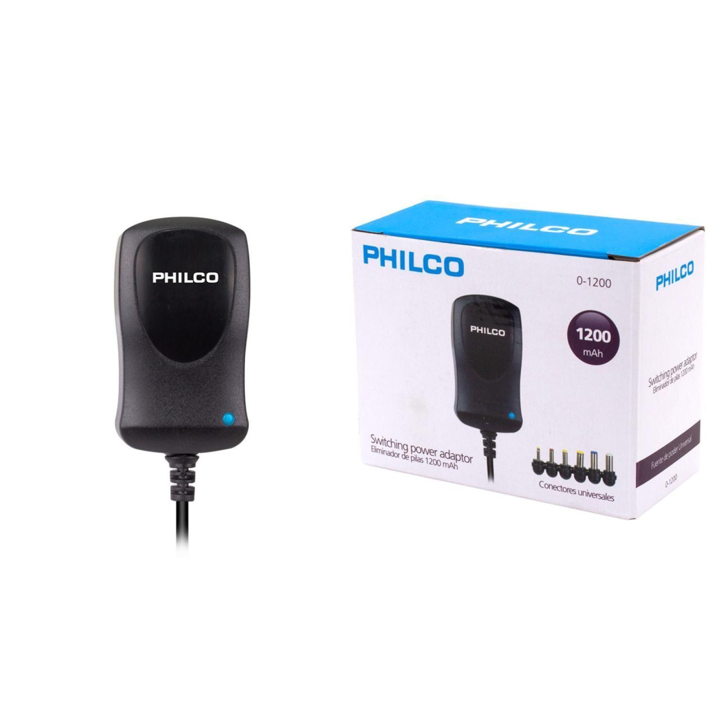 Eliminador De Pilas 1200mAh 6 Puntas Diferentes Negro Philco-2
