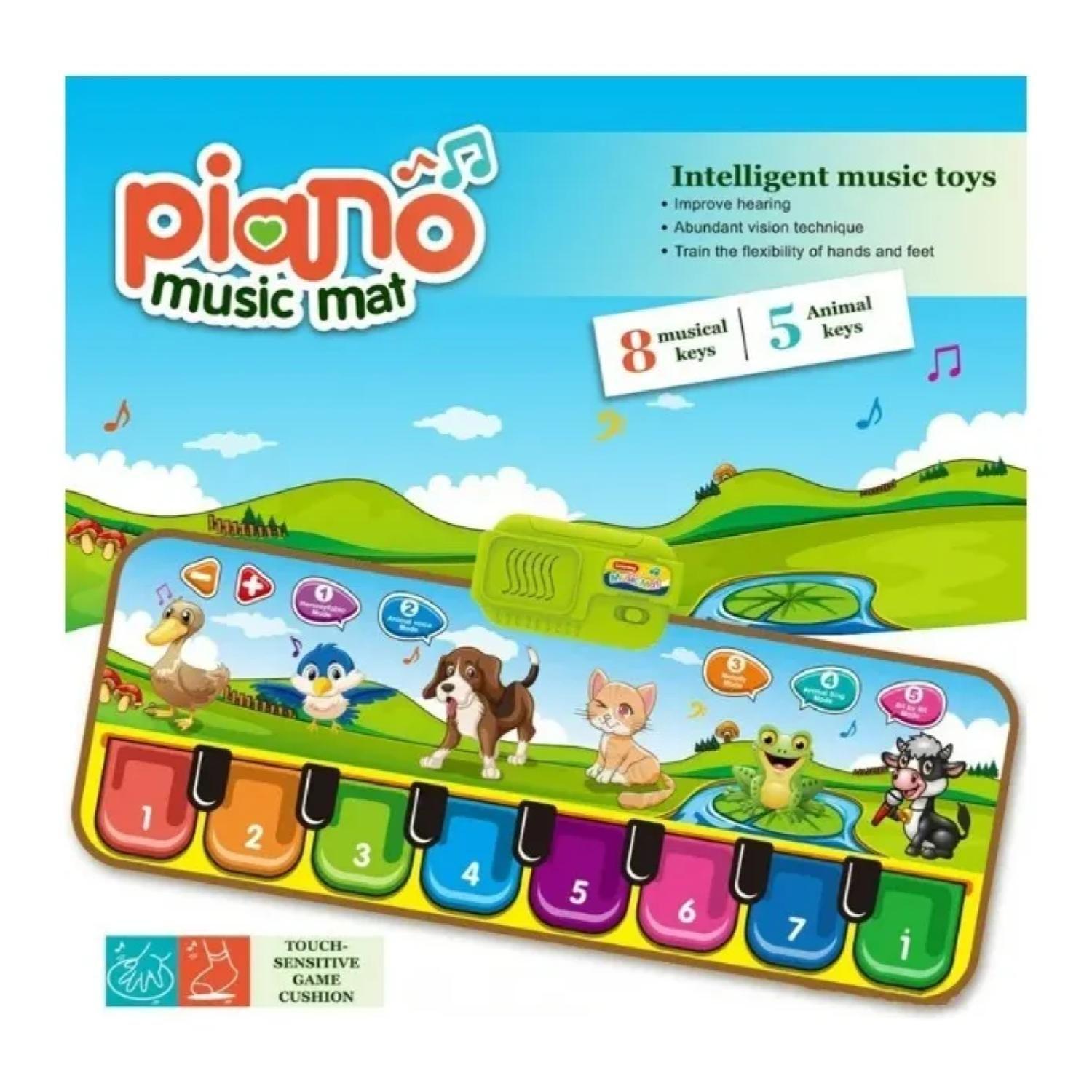 Juguete Alfombra Piano Musical Sonidos De Animales Infantil-3