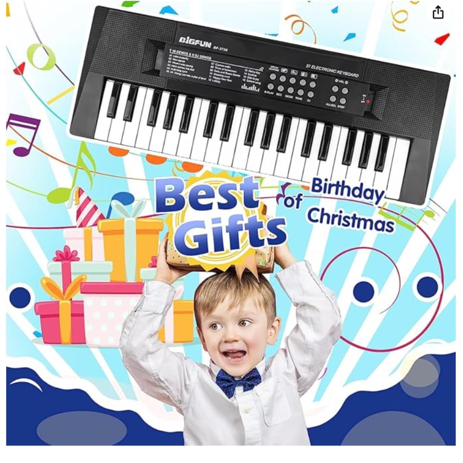 Juguete Piano Teclado Musical Con 37 Teclas Sonidos Mic-4