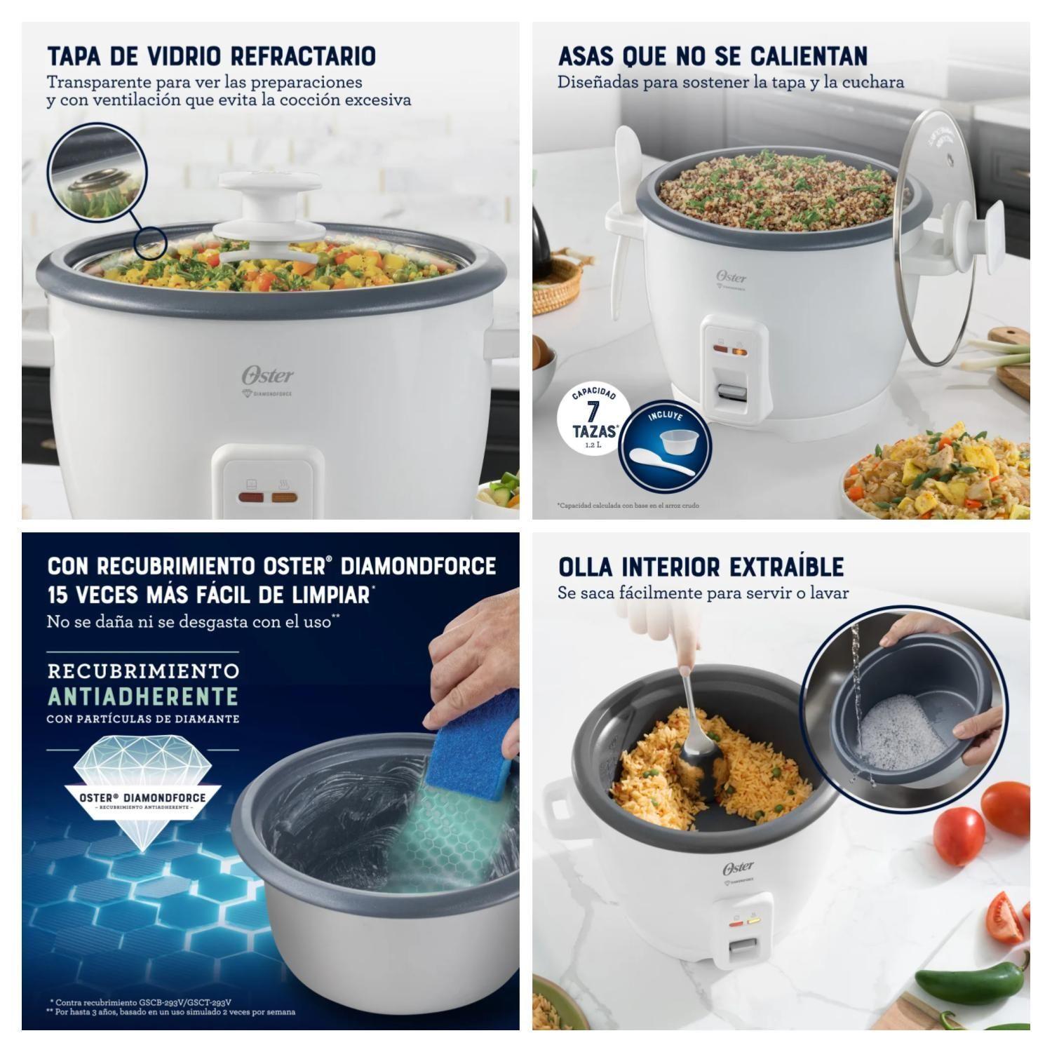 Arrocera Electrica 7 Tazas 1700ml 1300W CKSTRCB7DFWHT Oster-2