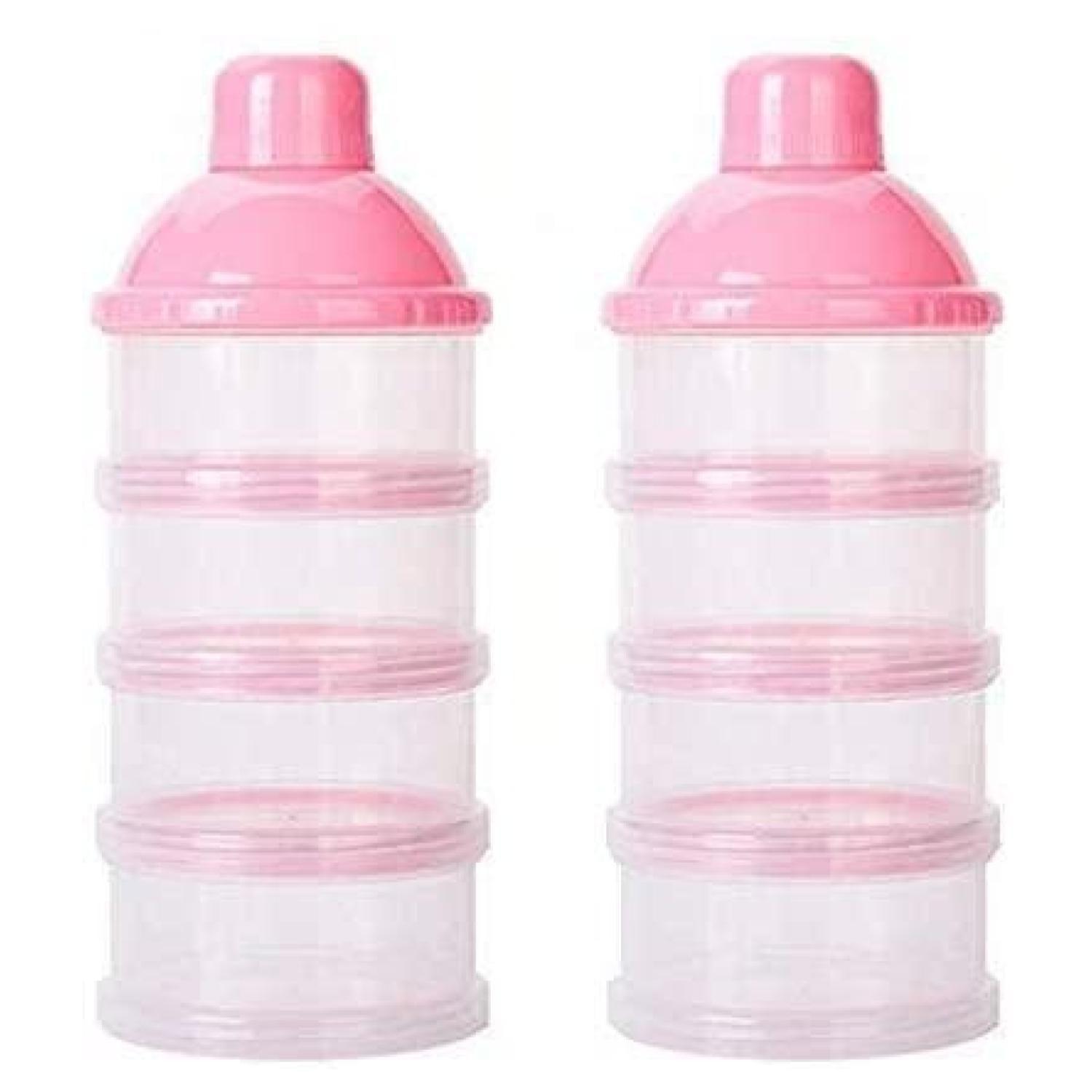 Dispensador De Leche Infantil Con 4 Compartimientos Rosado-2