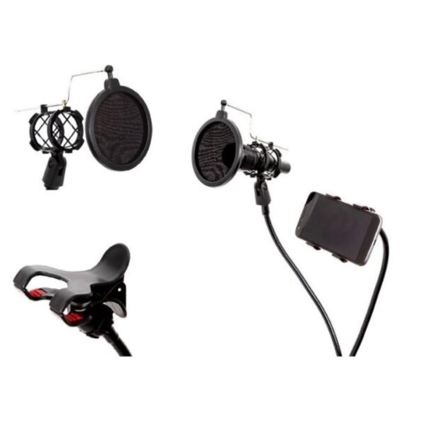 Kit De Grabacion Para Telefono Y Microfono Negro Philco-4