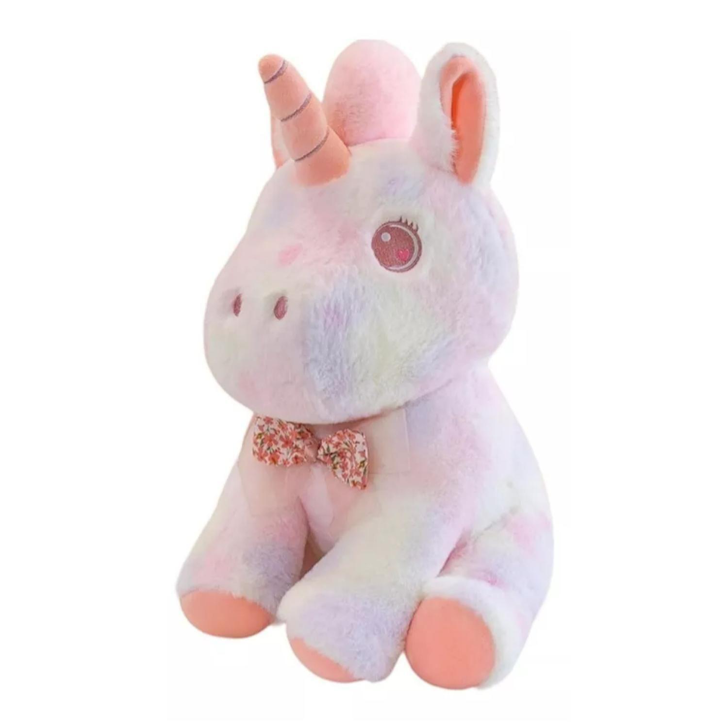 Juguete De Peluche Unicornio Pony Rosado 35cm Infantil-0