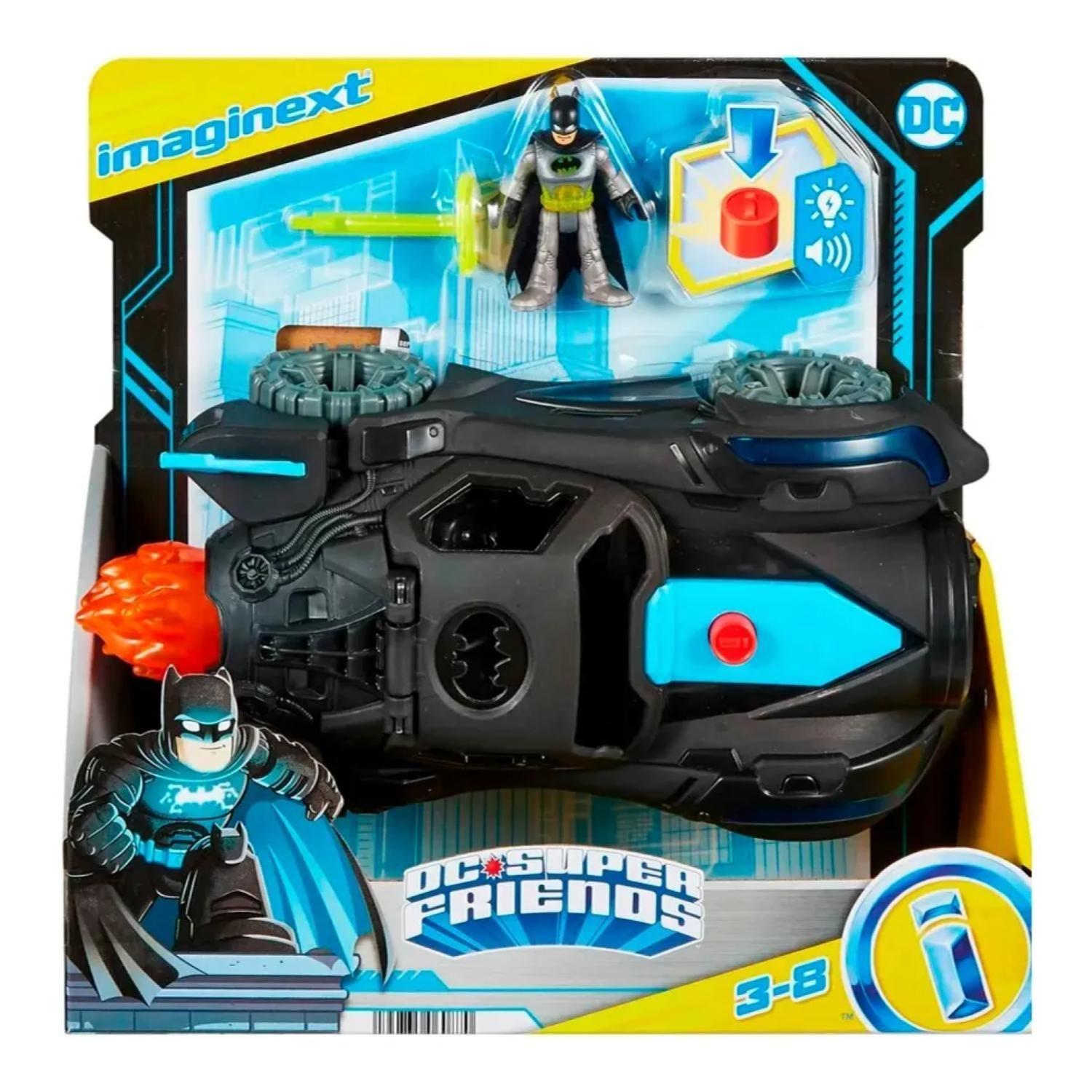 Juguete Auto De Batman Con Figura 10cm Con Sonido Infantil-3