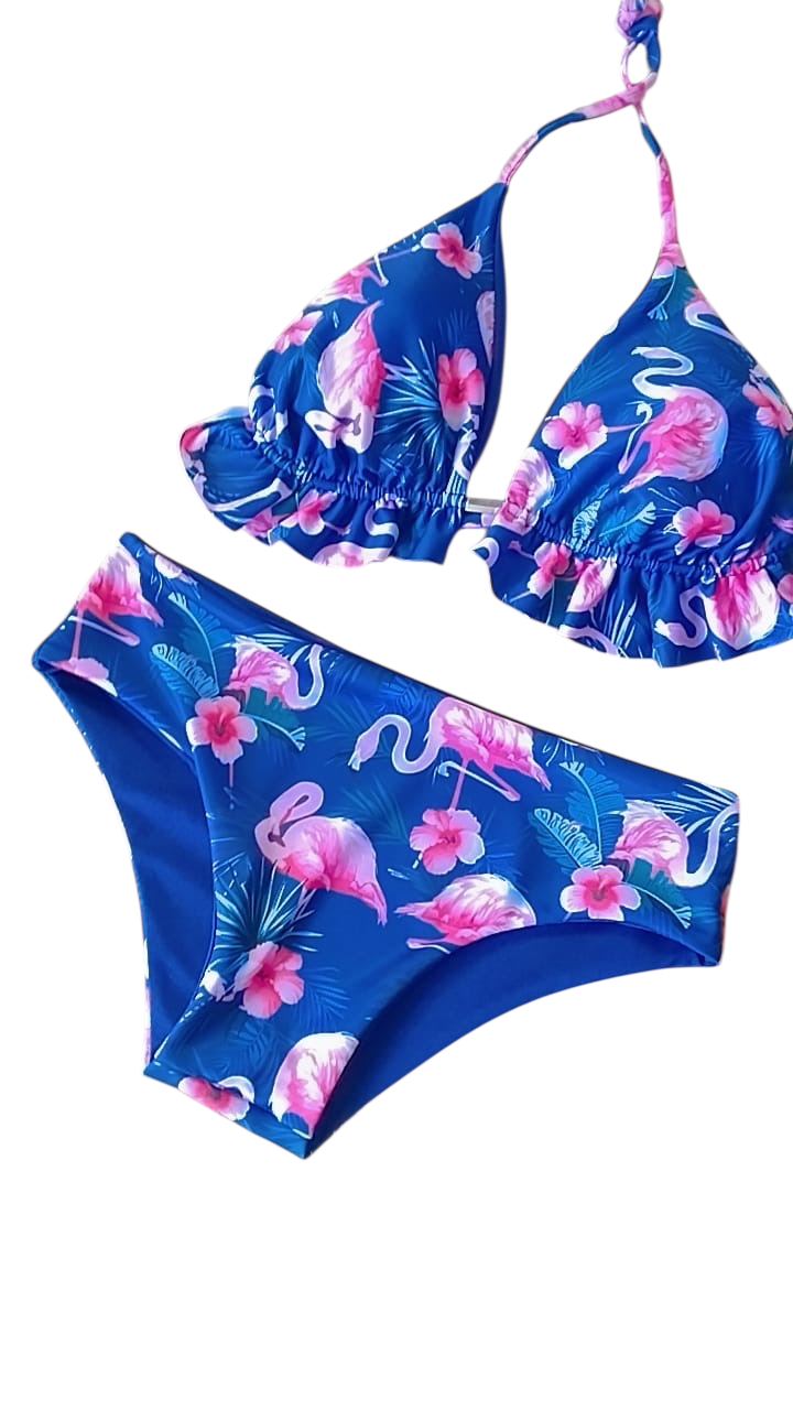 TRAJE DE BAÑO BIKINI AZUL FLAMENCO SALLY- SPRING  “CHRISTINE BOUTIQUE “-2