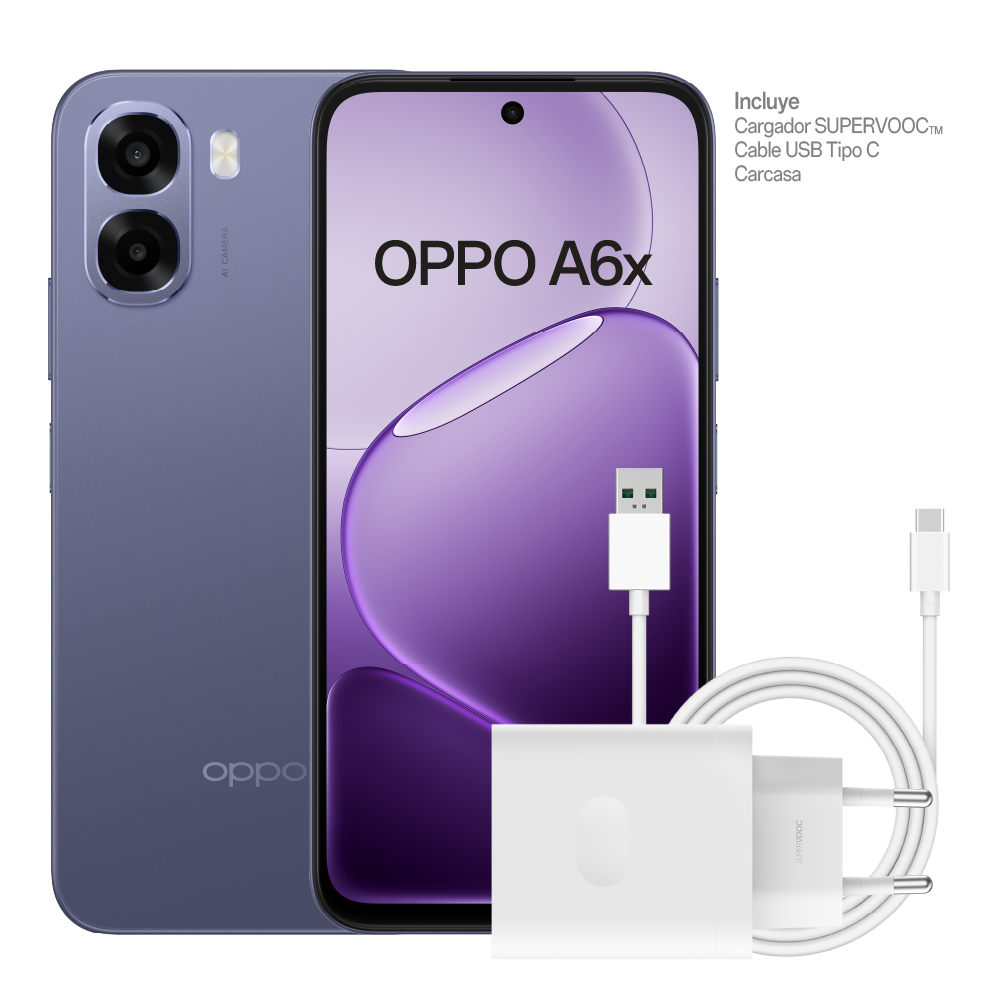 Celular Oppo A6X 4G 4+128GB Morado Smartphone-5