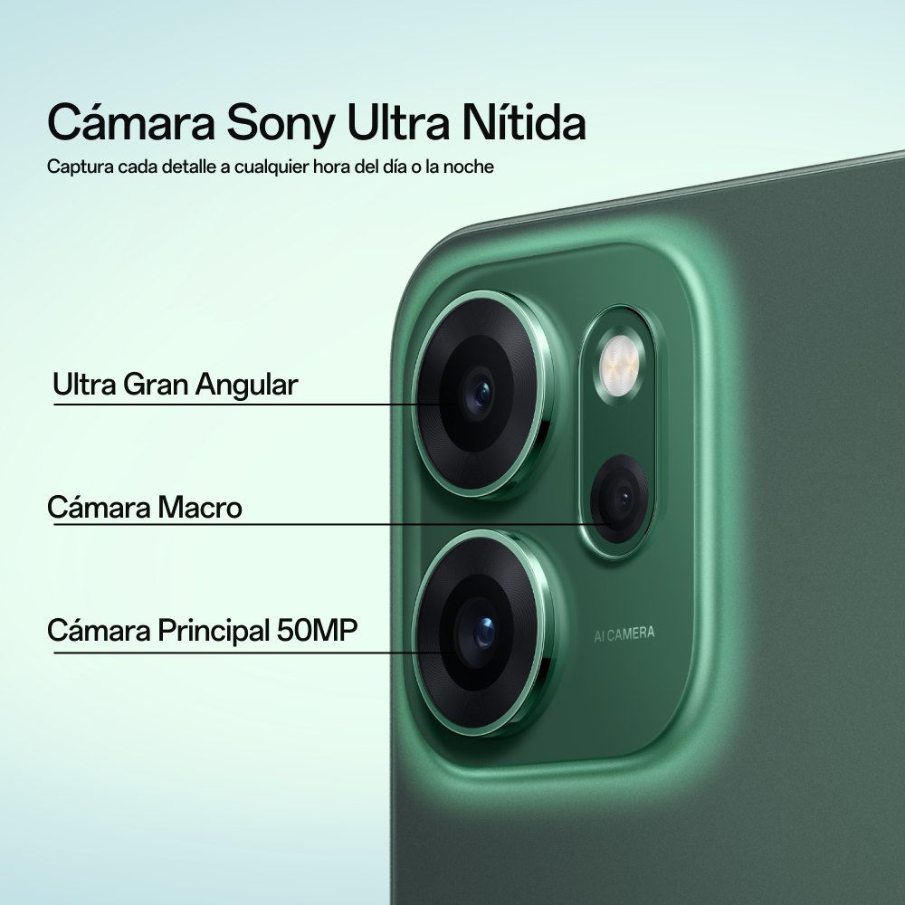 Celular Oppo Reno14 F 5G 12+256GB Verde Smartphone-2