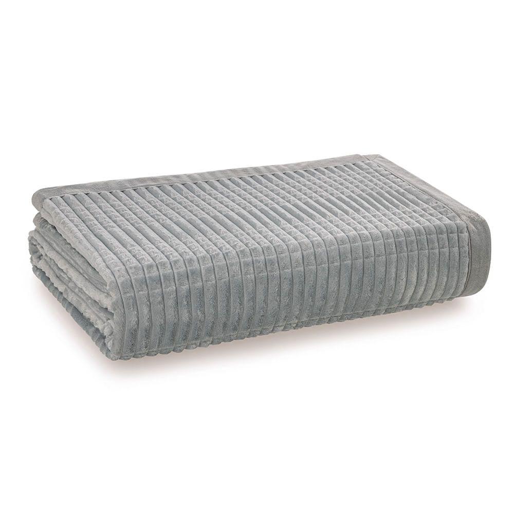 Manta de microfibra Karsten Lima Gris-0
