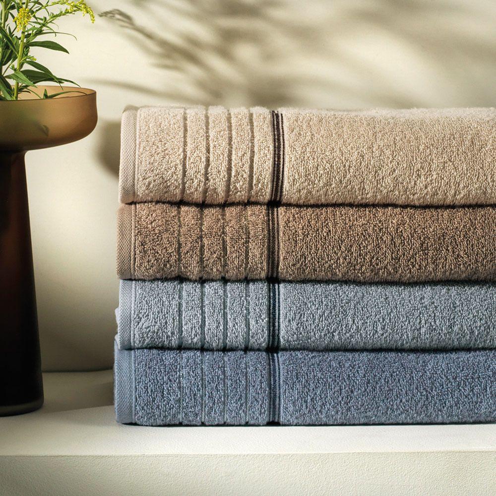 Toalla de baño Karsten Bressan 380gr 70x135 cm Azul Piedra-1