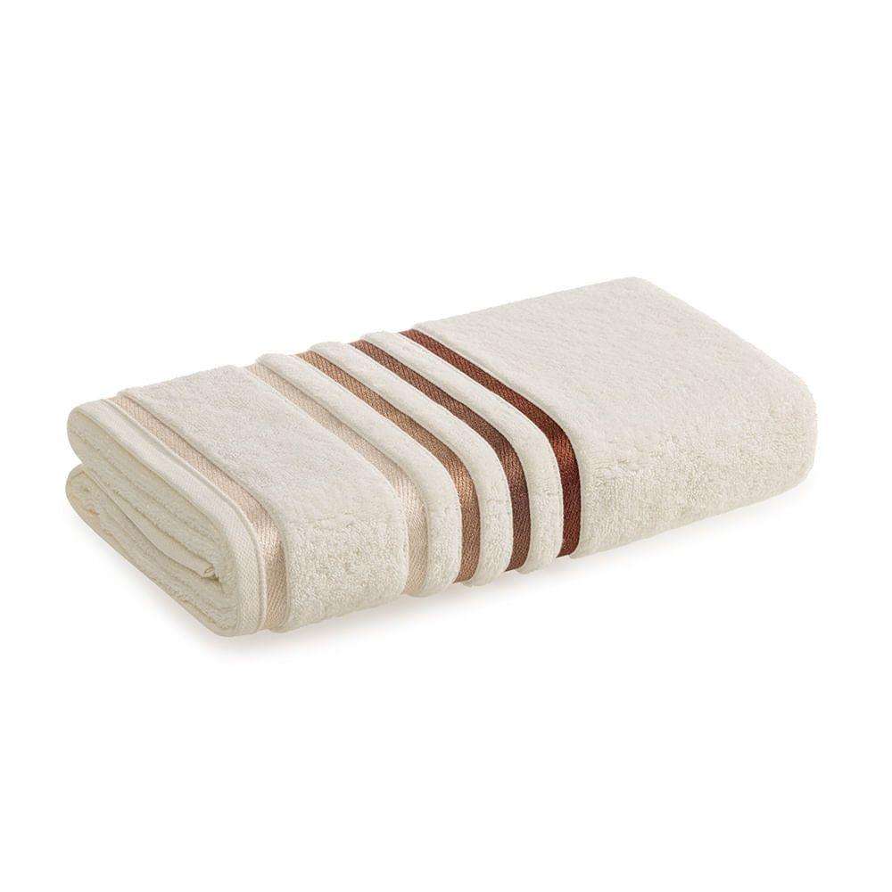 Toalla de baño Karsten Lumina 500gr 70 x 140 cm Ivory/Cobre-0