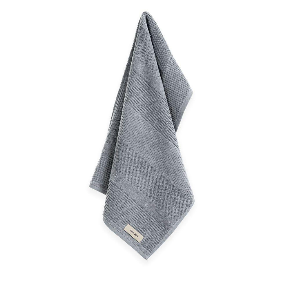 Toalla de mano Karsten Realce 440gr 48 x 70 cm Gris-1
