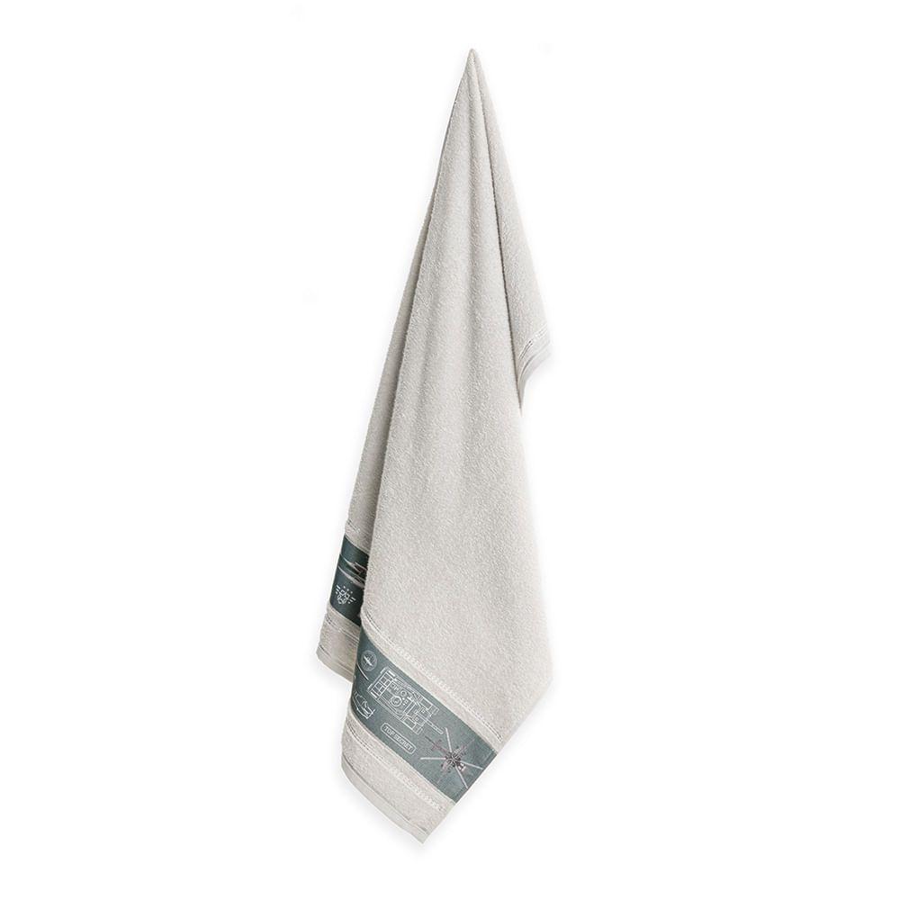 Toalla de baño Karsten Militar Gris Perla-2