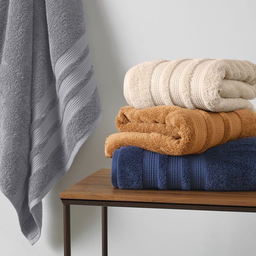 Toalla de baño Karsten Suprema 550gr 70 x 140 cm Azul Marino-1