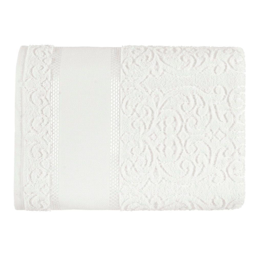 Toalla de visita para bordar Karsten Melina II Blanca-0