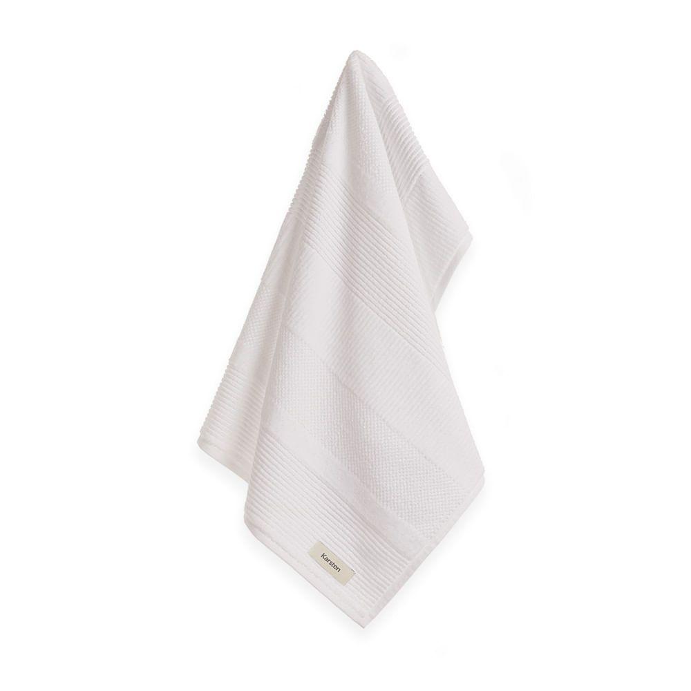Toalla de mano Karsten Realce 440gr 48 x 70 cm Blanca-1