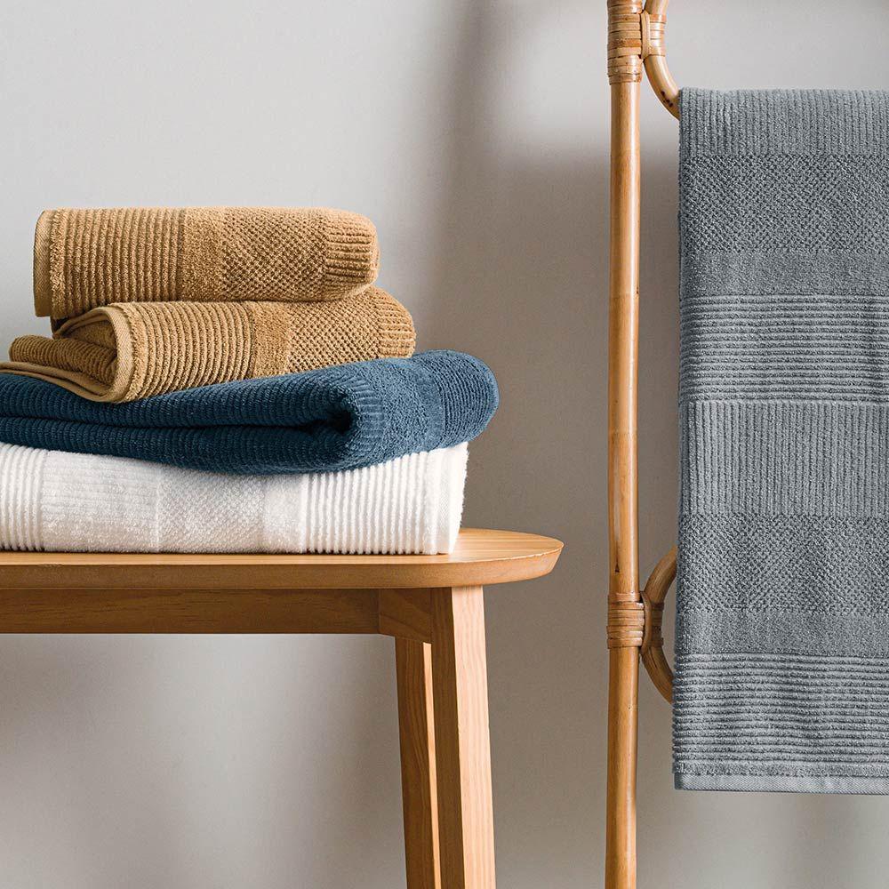 Toalla de mano Karsten Realce 440gr 48 x 70 cm Petróleo-2