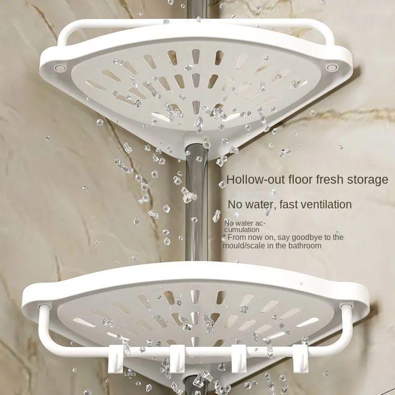 Esquinero Organizador Estante de baño e 4 niveles ajustable-3