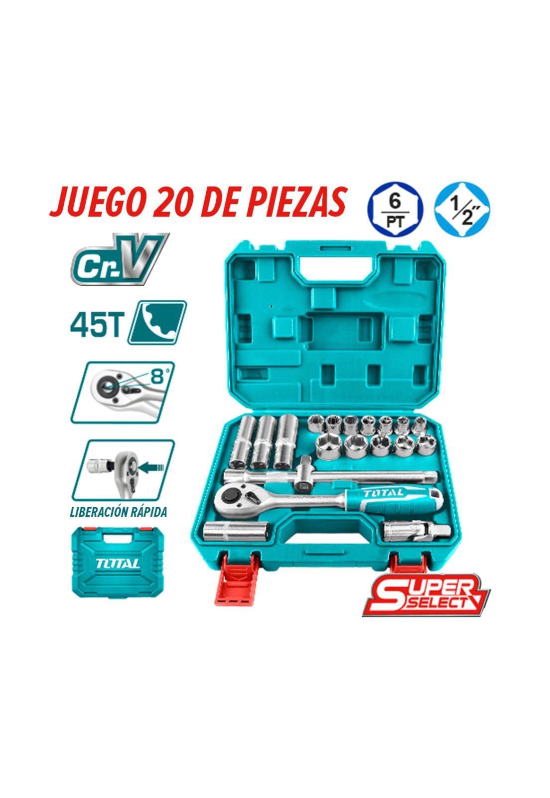 Juego de Dados 1/2 Pulgadas 20 Piezas TOTAL-1
