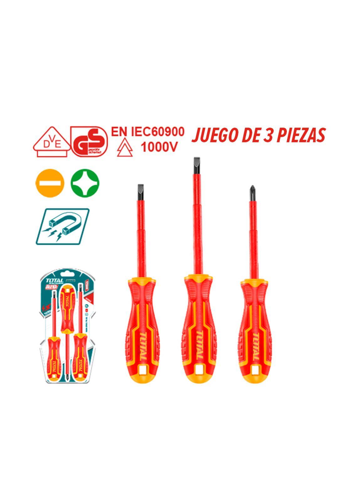 Set de Destornilladores Aislados 3 Piezas TOTAL-1