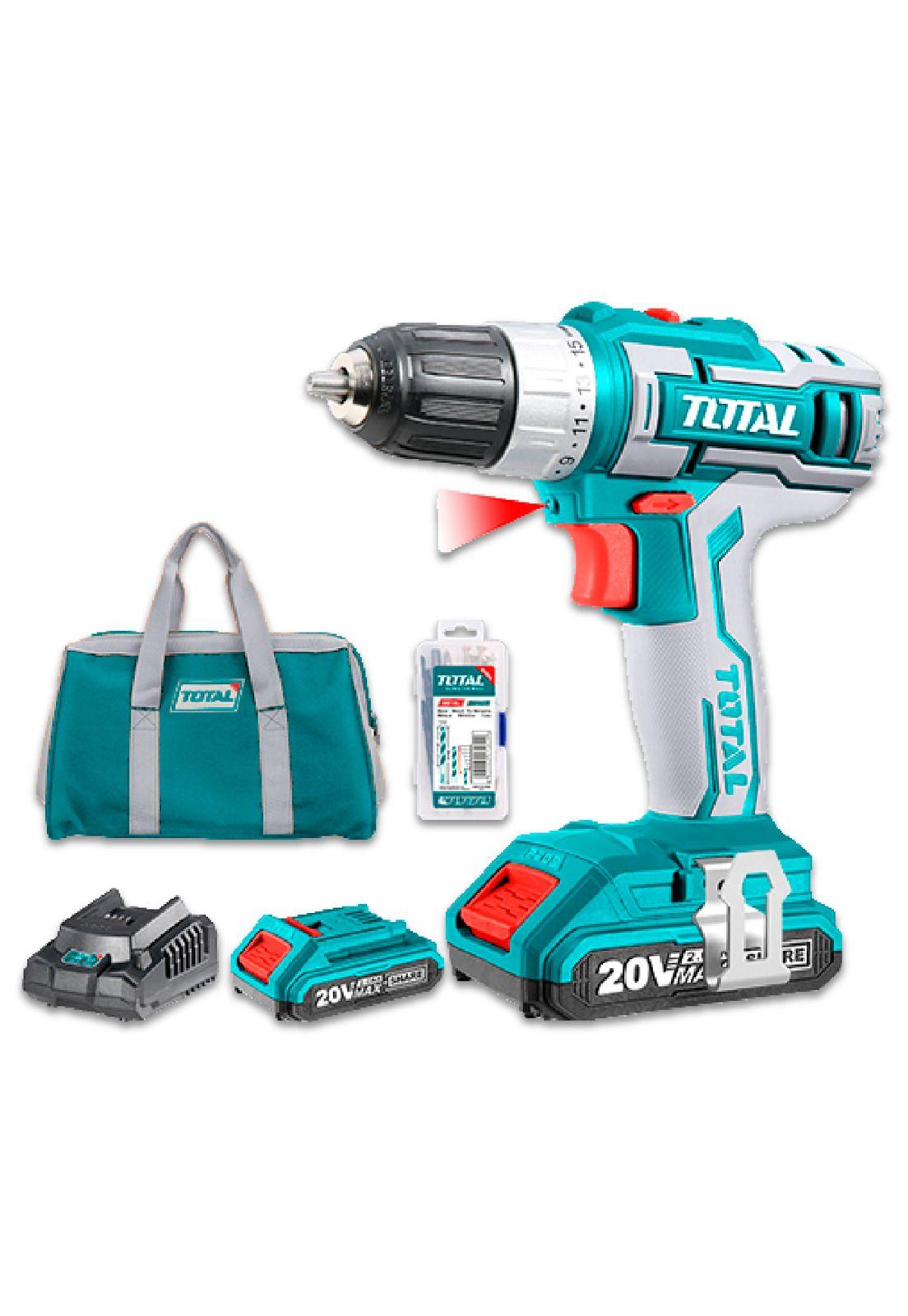 Taladro inalámbrico 3/8 (10MM) Mandril plastico 20V TOTAL-0