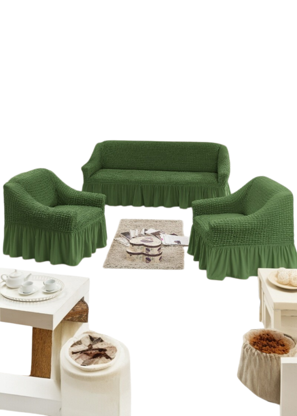 Cubre Sillón Turca Juego Elásticas 311-0