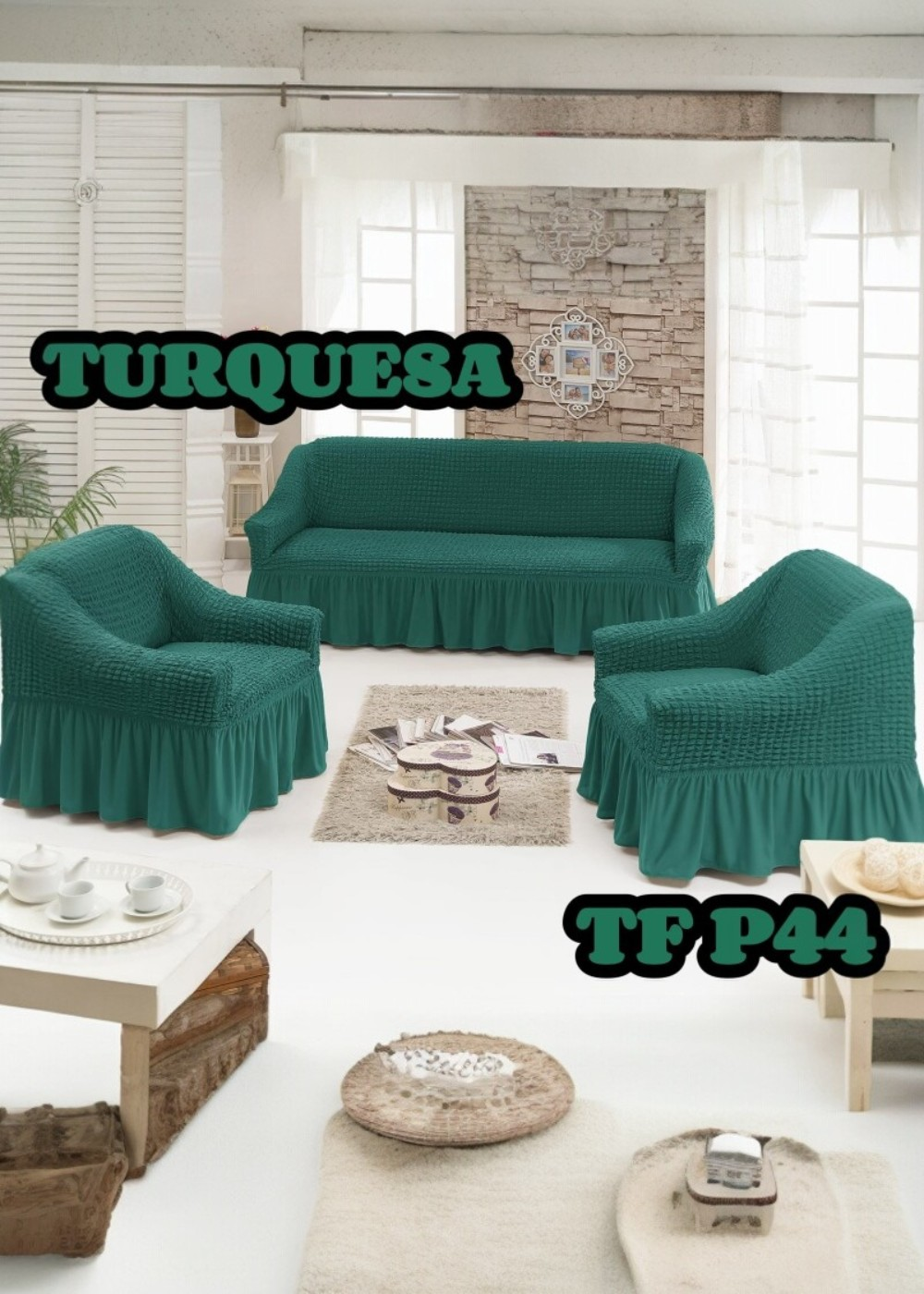 Cubre Sillón Turca Juego Elásticas 311-1