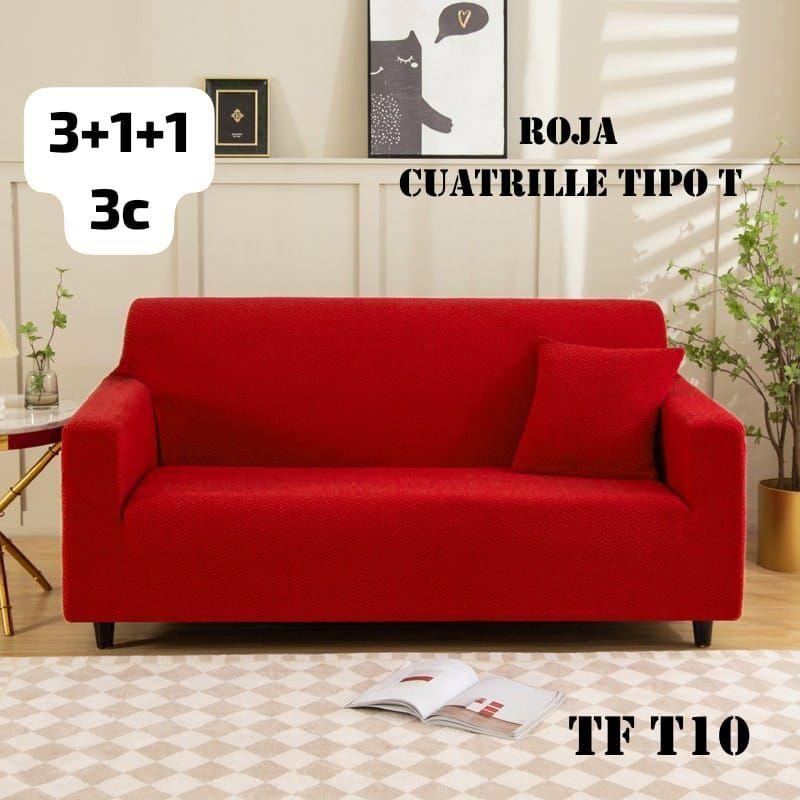 Fundas para Sillón Cuadrillé Juego Elásticas 3+1+1-1