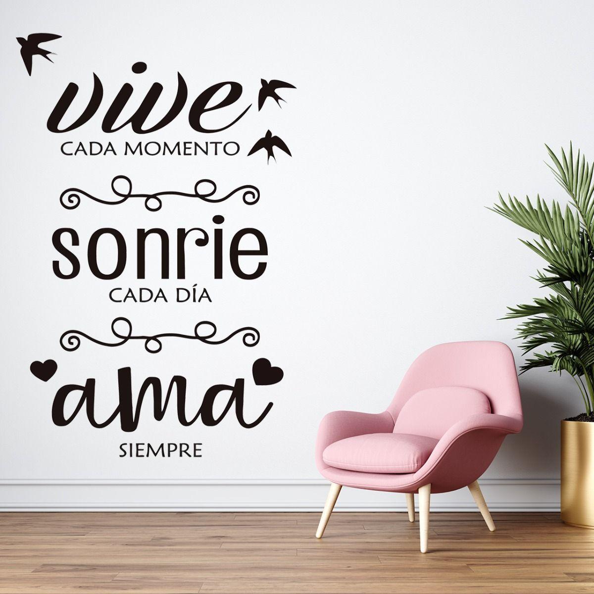 Frase Deco Sonríe Cada Día Vive Cada Instante No.3 FR‑11024-2