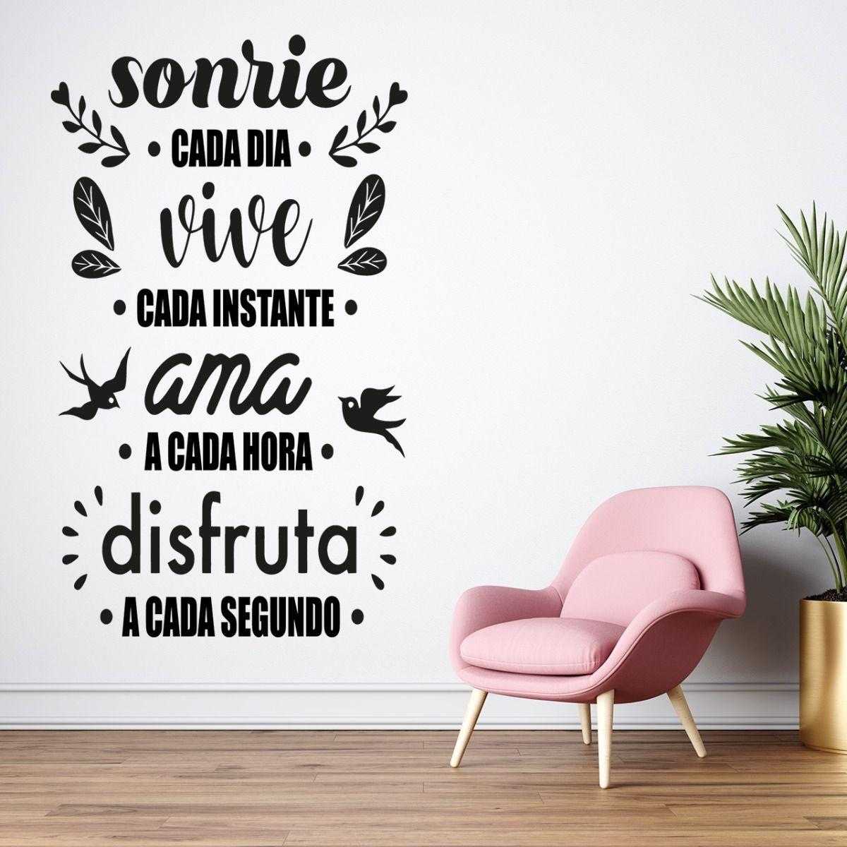 Frase Deco Sonríe Cada Día Vive Cada Instante No.4 FR‑11025-2