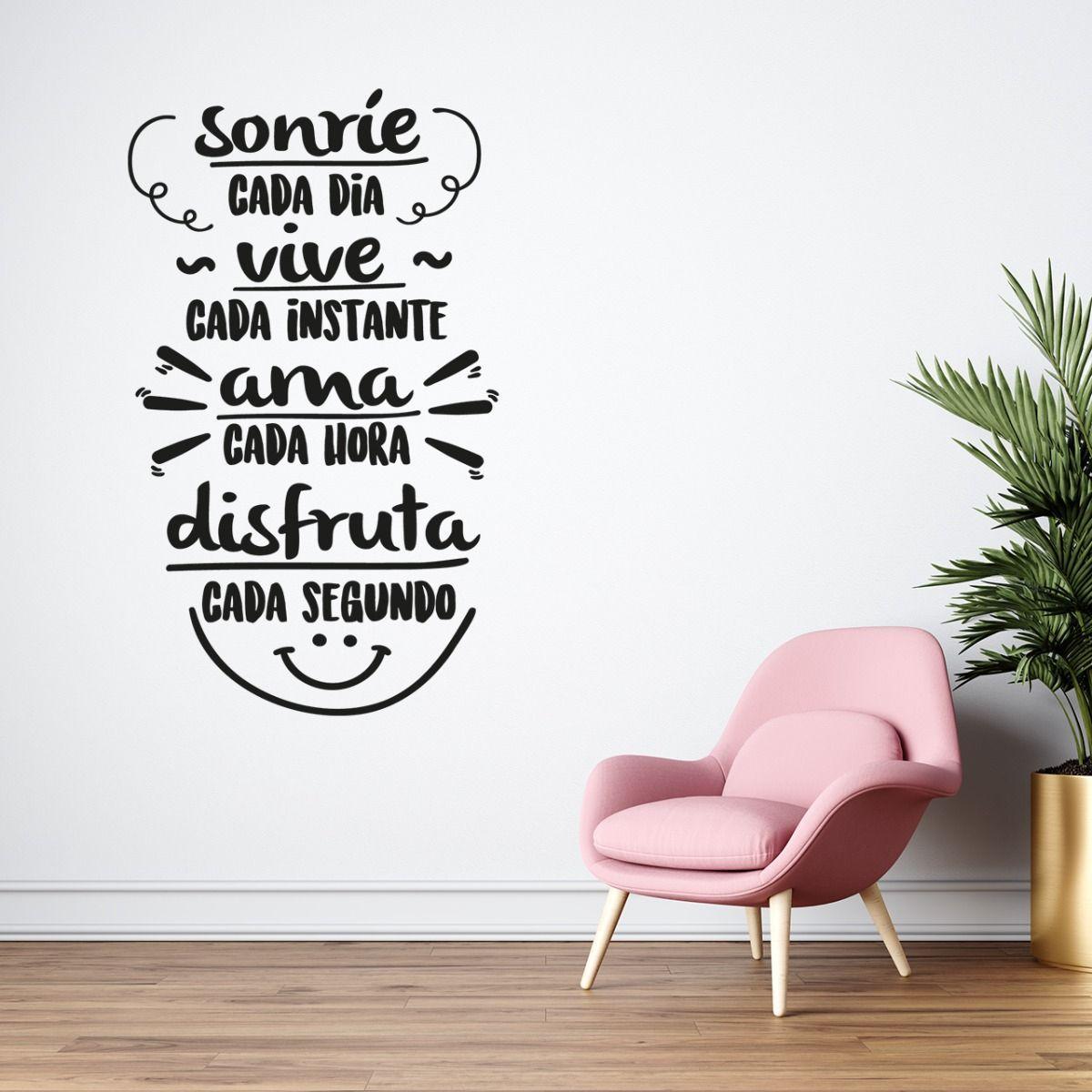 Frase Deco Sonríe Cada Día Vive Cada Instante No.2 FR‑11023-2