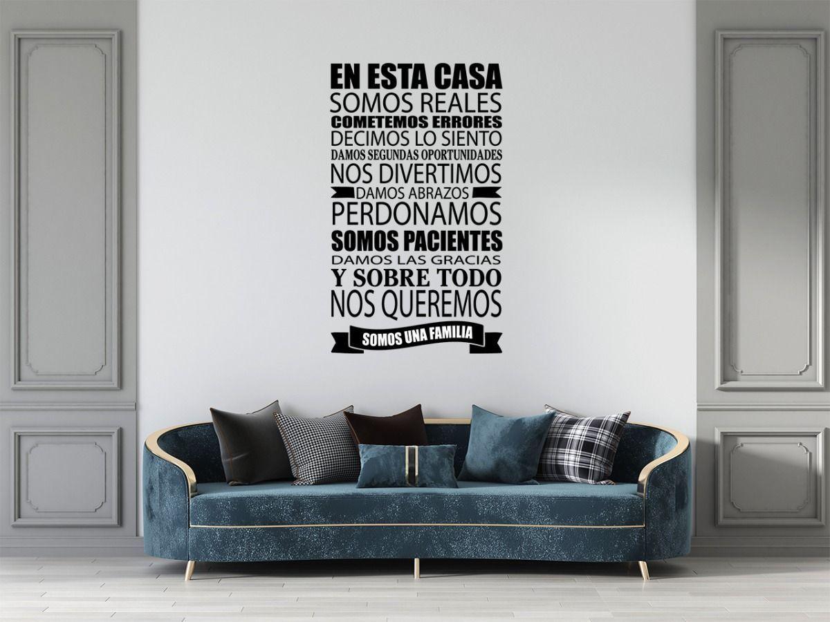 Frase Deco En Esta Casa Somos Reales FR‑11027-2