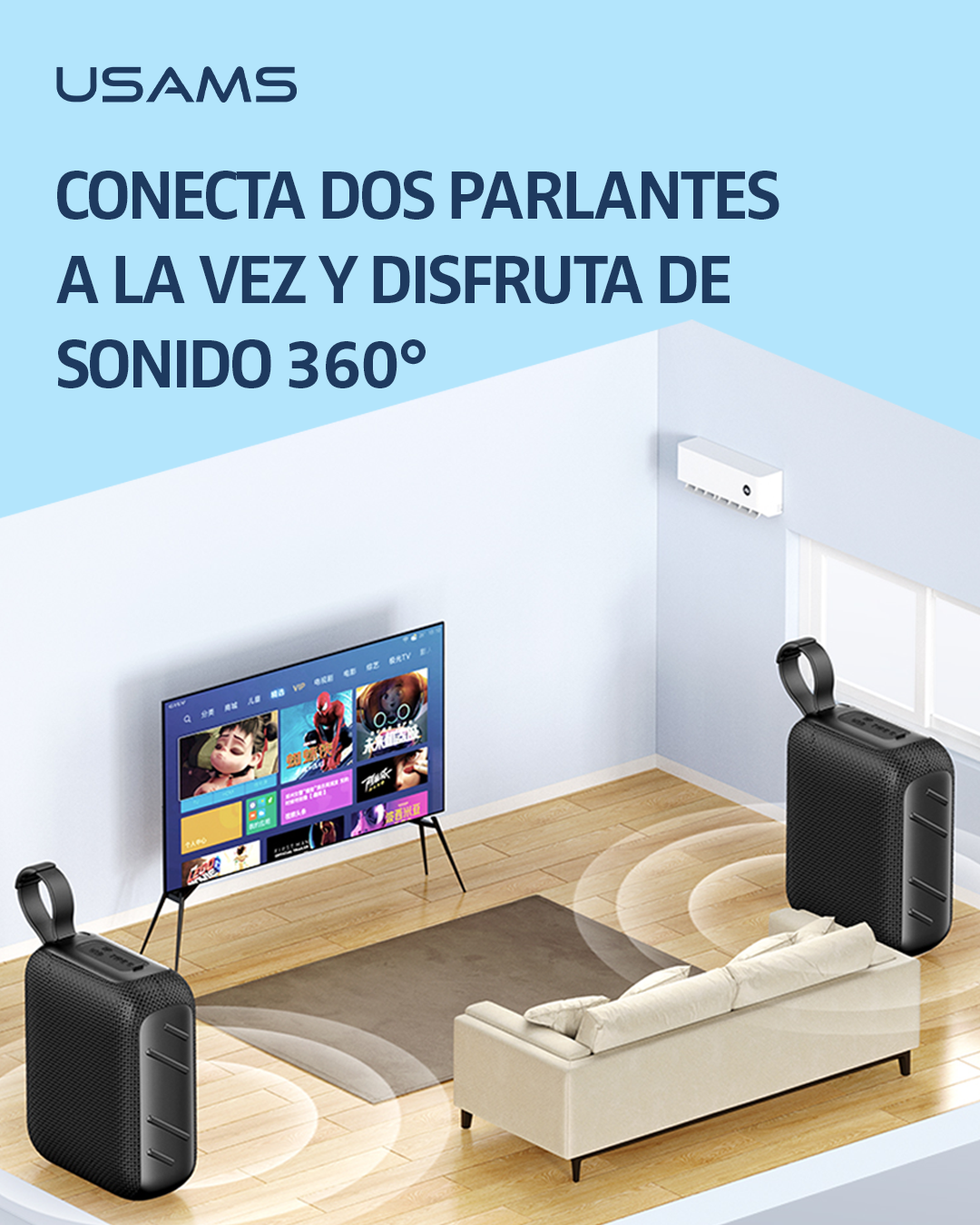 Parlante Bluetooth Mini Portátil Recargable Usams Yx015-7