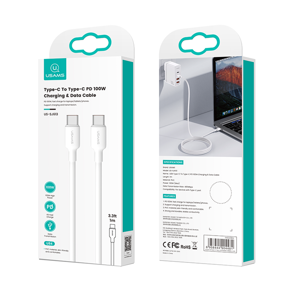 Cable Tipo C A Tipo C 100w Carga Ultra Rapida 3m Usams Sj615-4