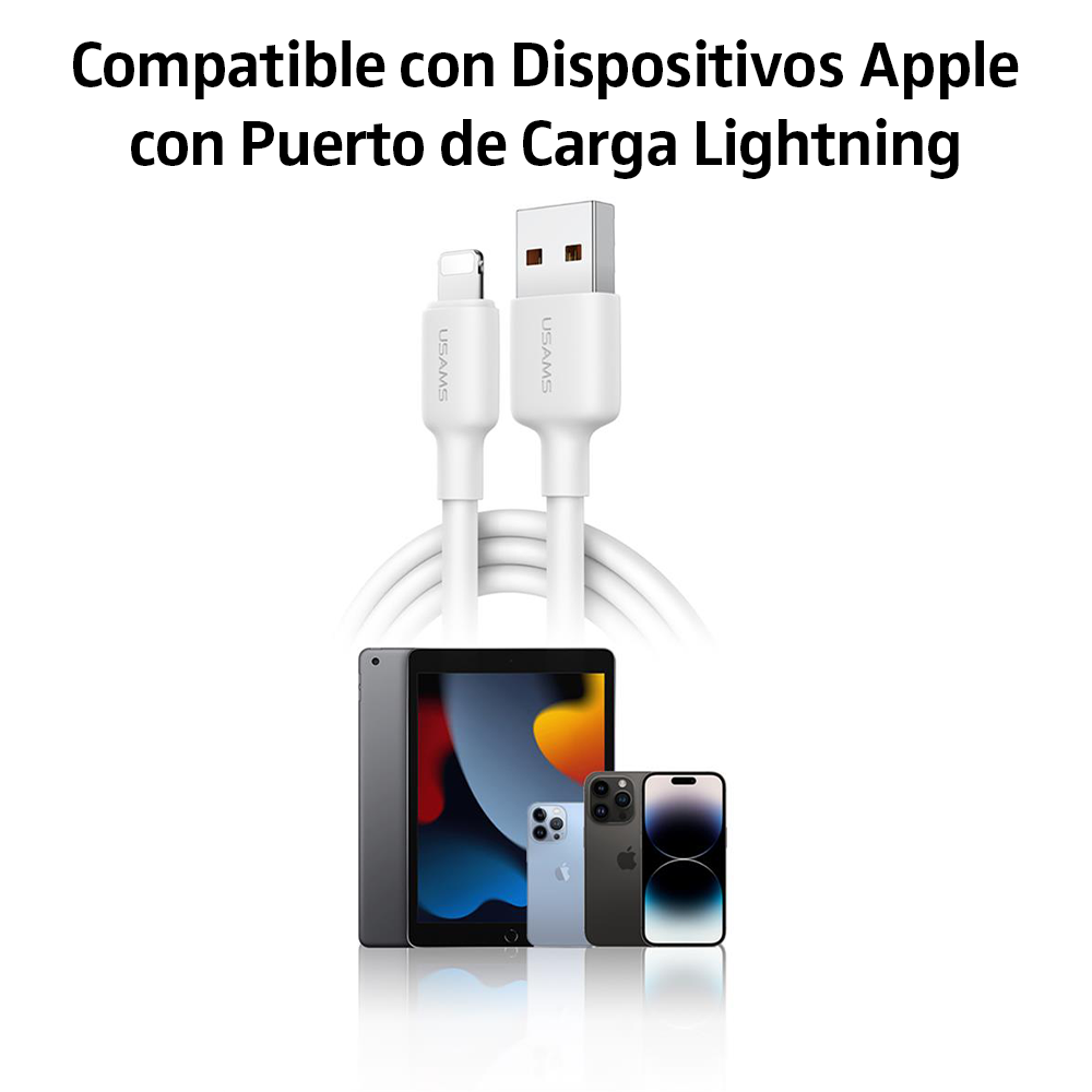 Cable Para iPhone Usb 2.4 A 3m Carga Rapida Usams Sj606-2