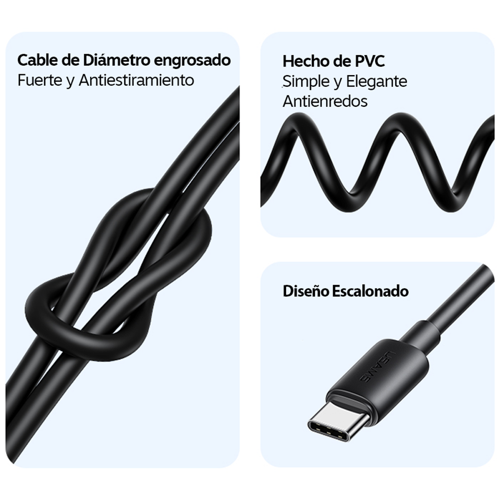 Cable Para iPhone Usb 2.4 A 12 W Carga Rapida 1m Usams Sj709-3