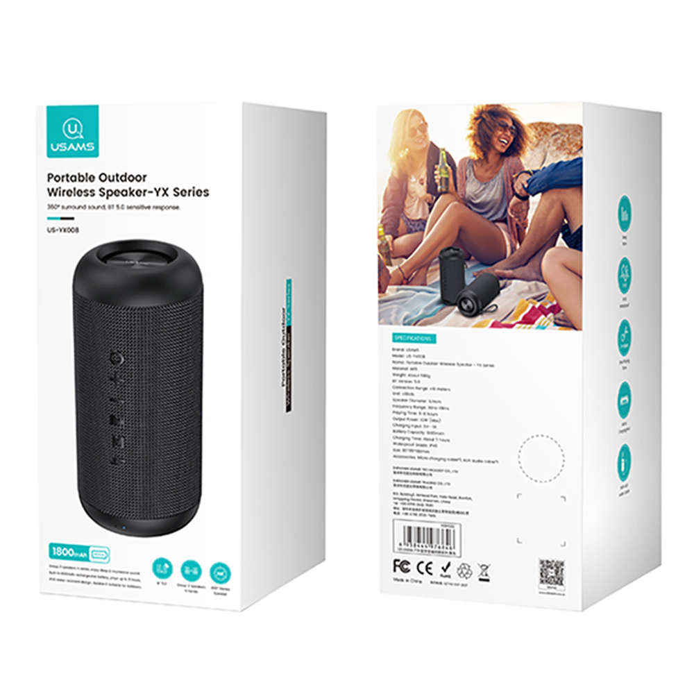 Parlante Bluetooth Portatil Waterproof 10 W Usams Yx008-5