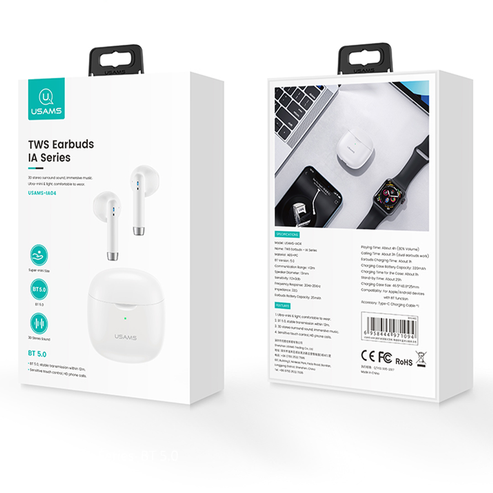 Audífonos Bluetooth In Ear Inalambricos Tactil Usams Ia04-5
