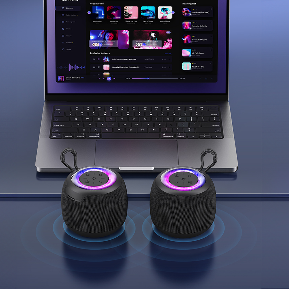 Parlante Portatil Bluetooth Mini Fiesta Rgb Usams Yx014-2