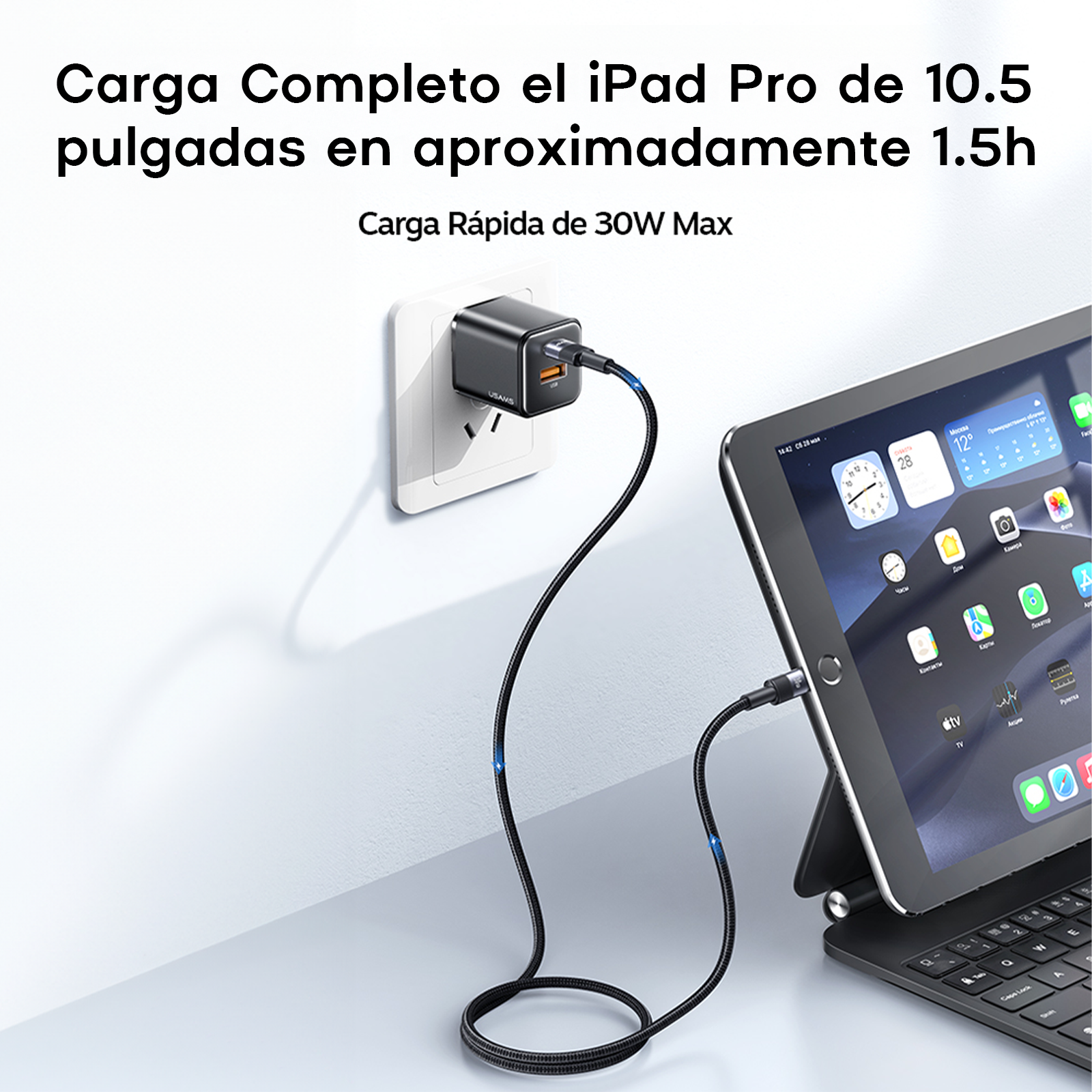 Cable De Carga Rapida Para iPhone Usb-c 30w 1,2m Usams Sj729-4