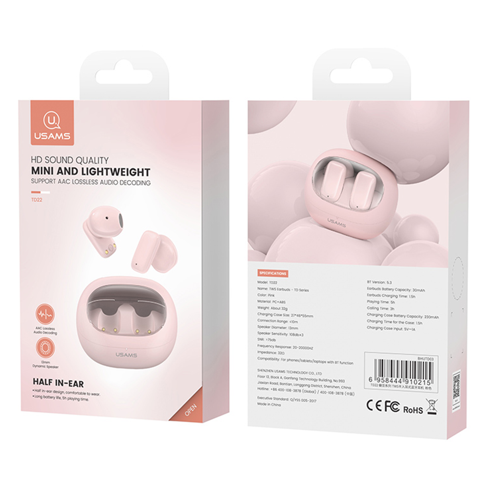 Audifonos Bluetooth Inalambrico In Ear Tactil Usams Td22-6