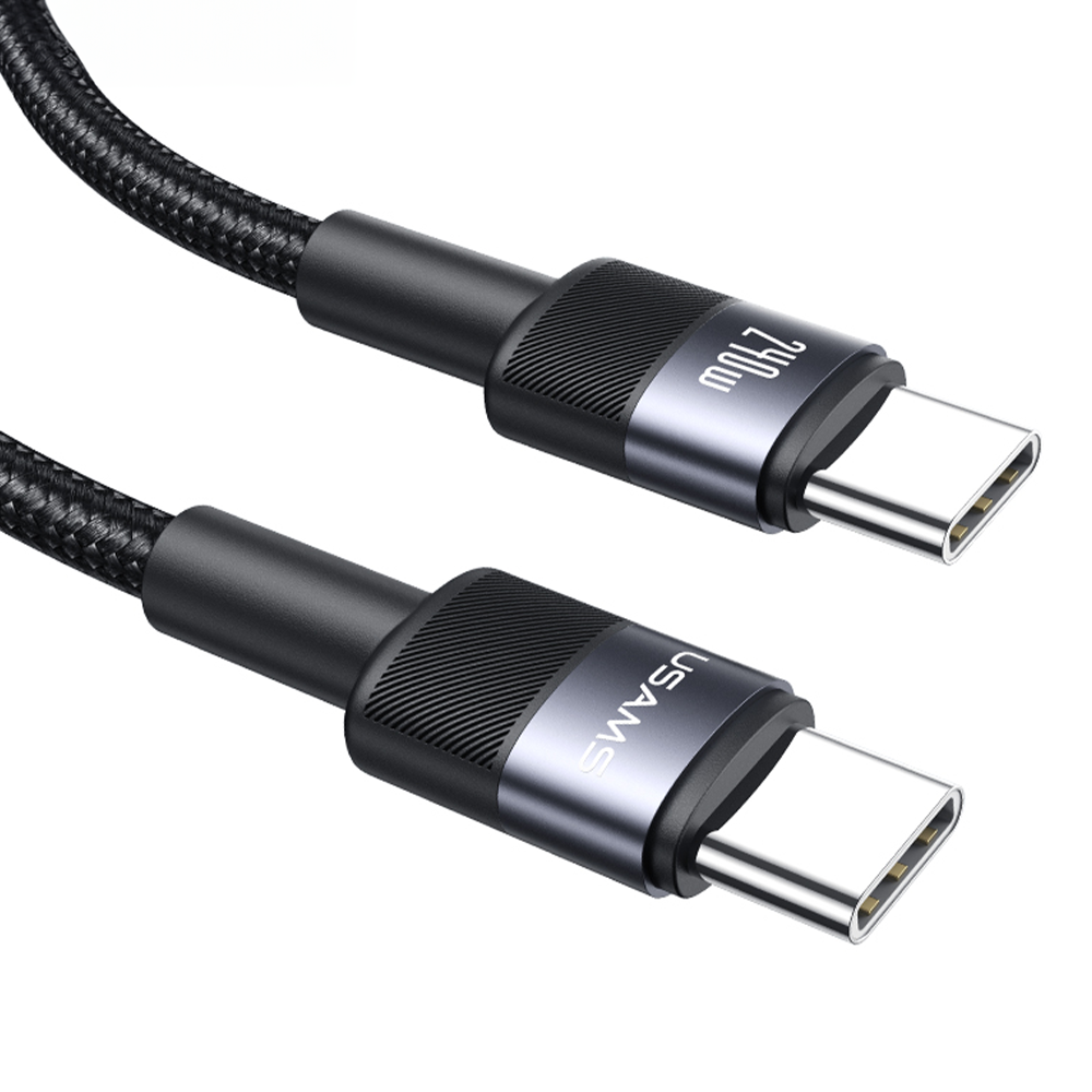 Cable De Carga Rapida Usb-c A C Antinudos 240w 1,2m Usams Sj727-2