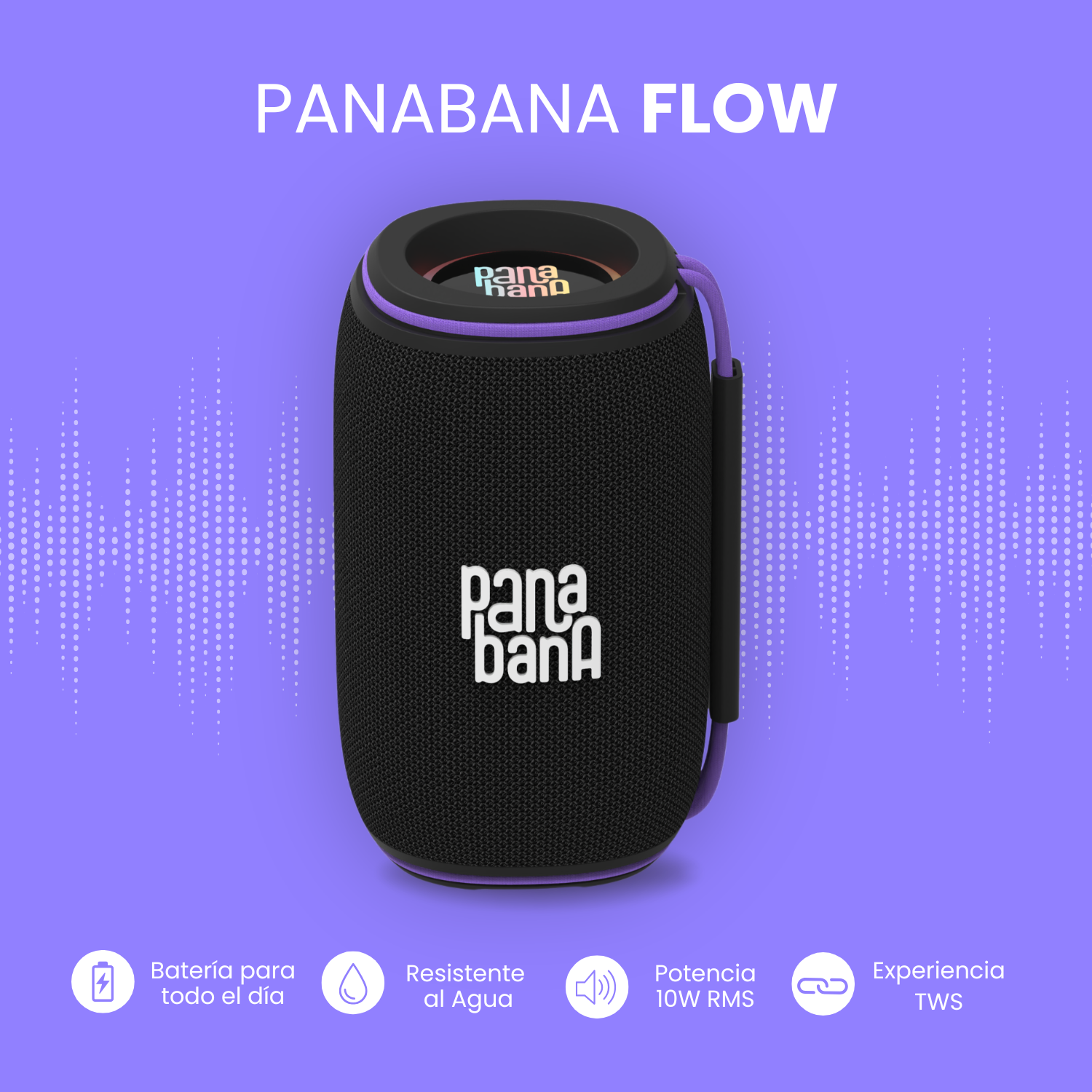 Pack 2x - Parlantes Bluetooth Panabana Flow 10w-3