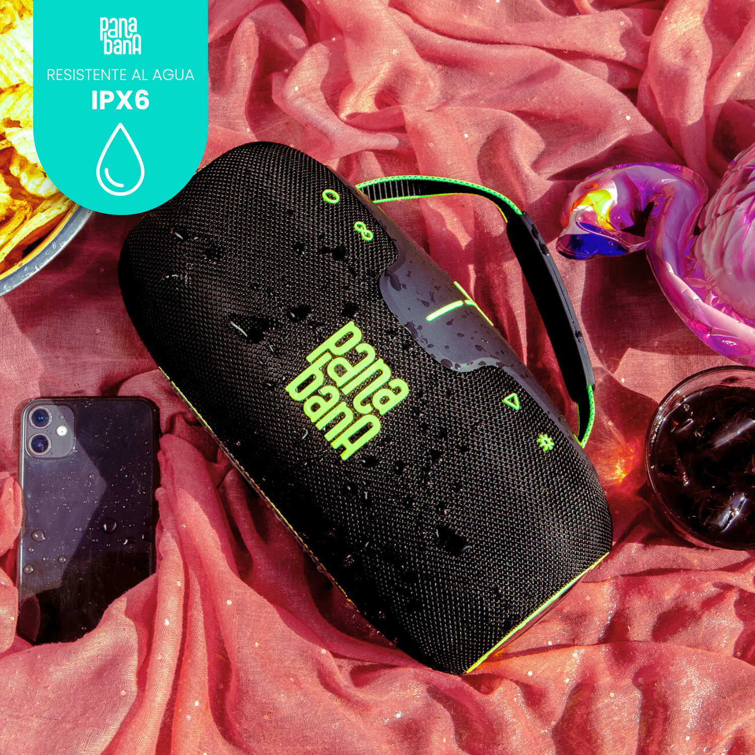 Pack 2x - Parlantes Bluetooth Panabana Bombum 60w BSP4570X2-5